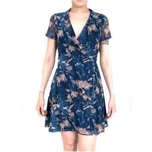 Urban Outfitters Mesh Wrap Mini Spring Dress